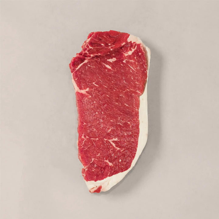 New York striploin steak cut from the short loin of Canadian beef – prized for bold flavour and tenderness, ideal for high-heat searing or grilling